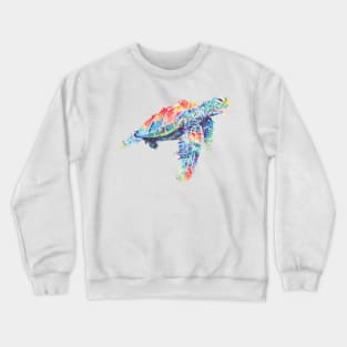 Sea turtle painted in watercolor Crewneck Sweatshirt